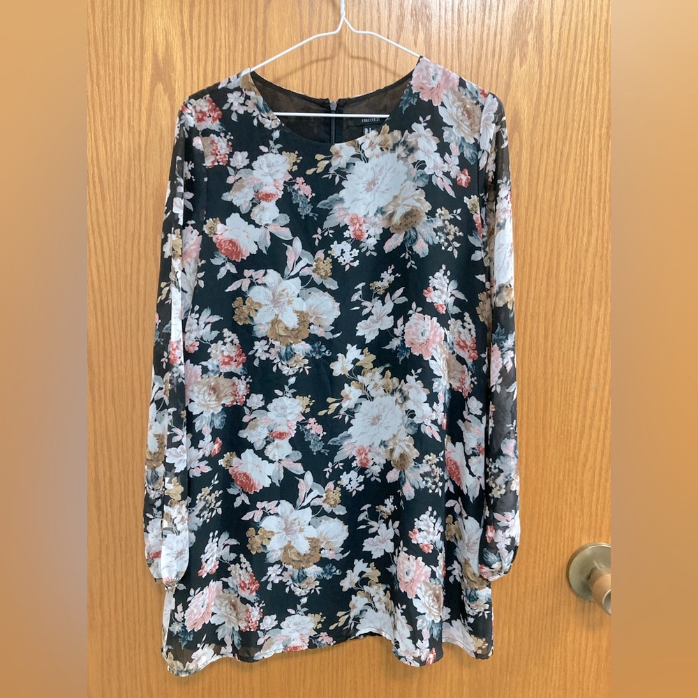 Forever 21 floral a-line/shift dress size small